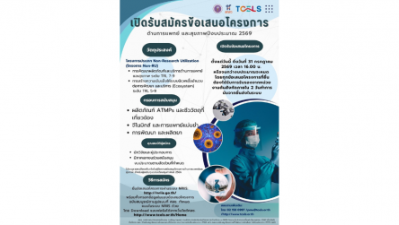 TCELS เปิดรับข้อเสนอโครงการด้านการแพทย์และสุขภาพ ปีงบประมาณ 2569